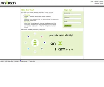 Onxiam.com(Manage Your Online Identities) Screenshot