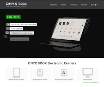 Onyxboox.com(ONYX BOOX electronic books) Screenshot