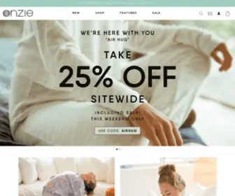 Onzie.com(Activewear, Yoga and Workout Apparel) Screenshot