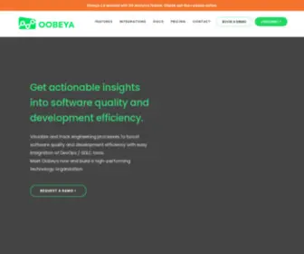 OObeya.io(Oobeya Software Engineering Intelligence) Screenshot