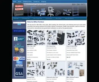 OOdlesofpartsplus.com(Replacement Office furniture parts at Discount prices) Screenshot