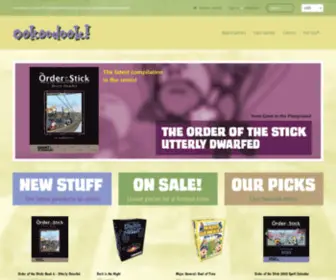 OOkoodook.com(Ookoodook online web store for Order of the Stick and APE Games) Screenshot