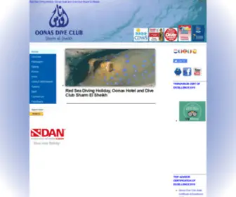 OOnasdiveclub.com(Oonas Dive Club and Hotel) Screenshot