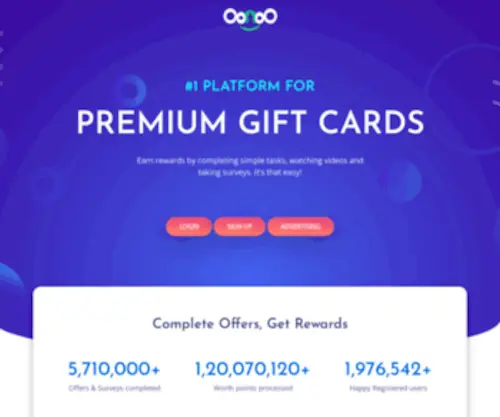 OOnoo.website(#1 Platform for Premuim and Free Gifts Cards) Screenshot