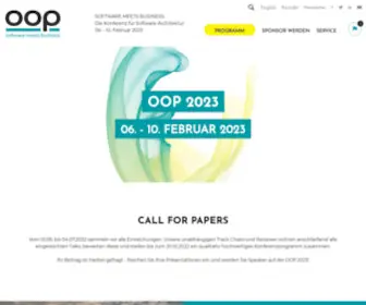 OOP-Konferenz.de(Oop software konferenz in münchen) Screenshot