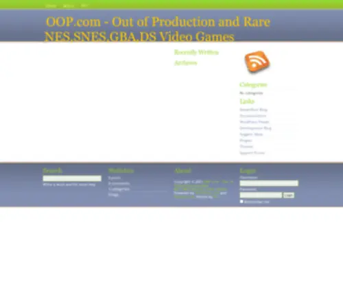 OOP.com(Out of Production and Rare NES) Screenshot