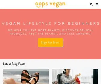 OOpsvegan.com(Vegan Lifestyle For Real People) Screenshot