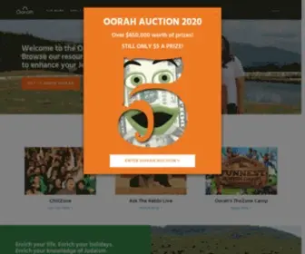 OOrah.org(Information on Programs and Volunteer Opportunities at Oorah Inc) Screenshot