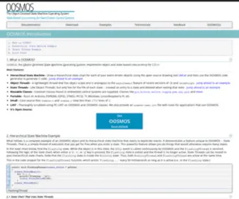 OOsmos.com(Object-Oriented State Machine Operating System for Embedded Control Systems) Screenshot