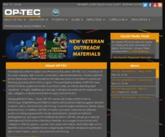 OP-Tec.org(The National Center for Photonics and Optics Education) Screenshot