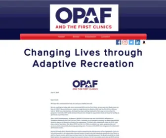 Opafonline.org(OPAF and the First Clinics) Screenshot