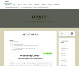 Opals-NA.org(Open-source Automated Library System) Screenshot