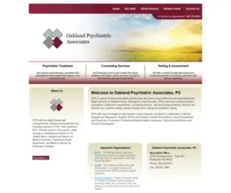 Opapc.com(Oakland Psychiatric Associates) Screenshot