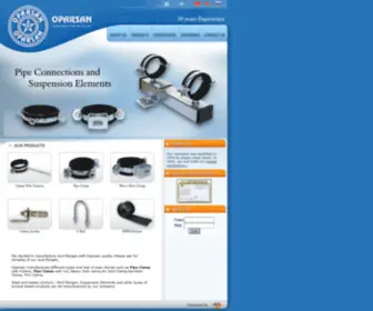 Oparsan.com(Pipe clamp manufacturer) Screenshot