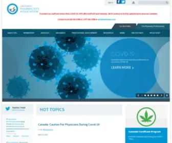Opatoday.com(Ontario Pharmacists Association) Screenshot