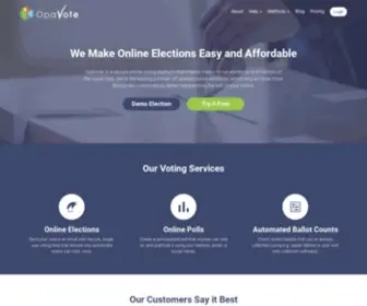 Opavote.com(Online Voting and Elections Website) Screenshot