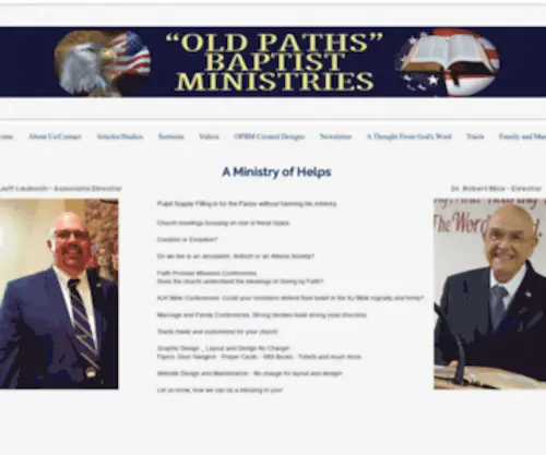 OPBM.org("Old Paths" Baptist Ministry) Screenshot