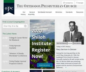 OPC.org(We're the orthodox presbyterian church. our purpose) Screenshot