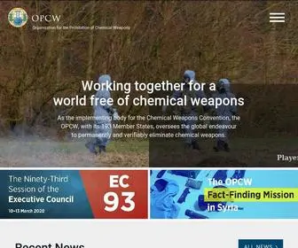 OPCW.org(Organisation for the Prohibition of Chemical Weapons) Screenshot