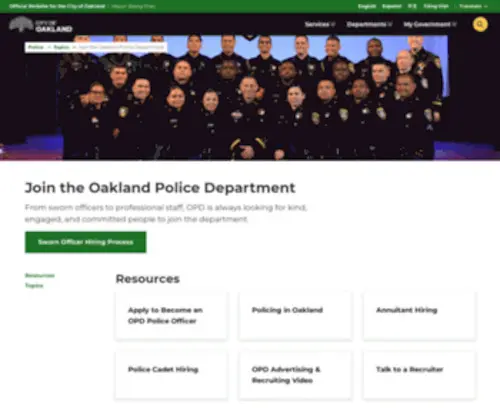 Opdjobs.com(City of Oakland) Screenshot