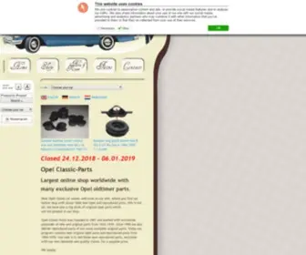 Opel-Classic-Parts.com(Oldtimer Ersatzteile) Screenshot