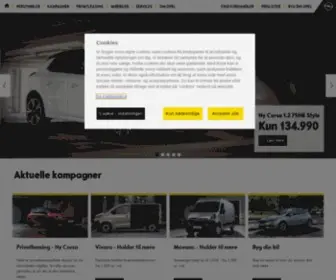 Opel.dk(Opel Danmarks officielle hjemmeside) Screenshot