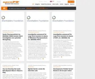 Open-PR.com(Open Public Relations Portal) Screenshot