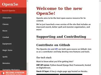 Open5E.com(Open5e) Screenshot