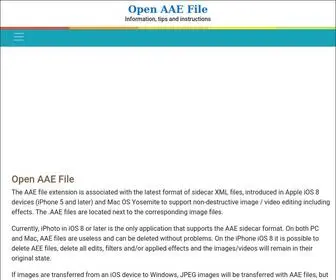Openaaefile.com(Open AAE File) Screenshot
