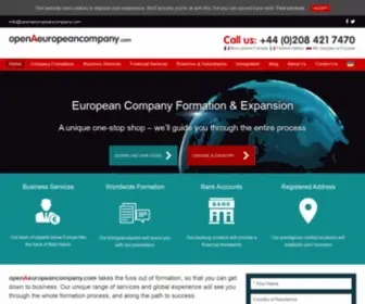 Openaeuropeancompany.com(Open a European Company) Screenshot