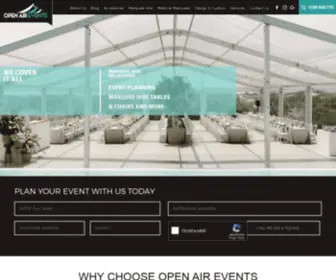 Openairevents.com.au(Marquee Hire Melbourne) Screenshot