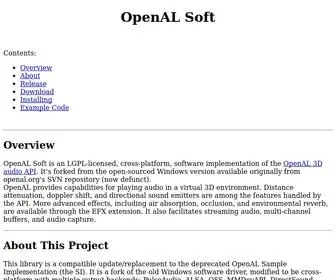 Openal-Soft.org(OpenAL Soft) Screenshot