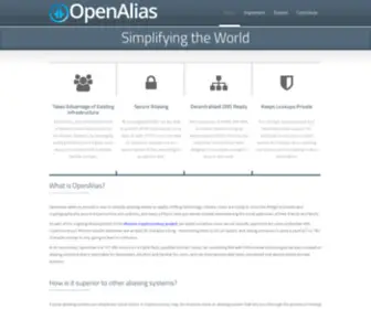 Openalias.org(Simplifying the World) Screenshot