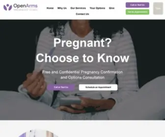 Openarmspregnancy.com(Free Pregnancy Testing and Ultrasound in Northridge) Screenshot