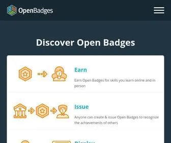 Openbadges.org(Get recognition for learning) Screenshot