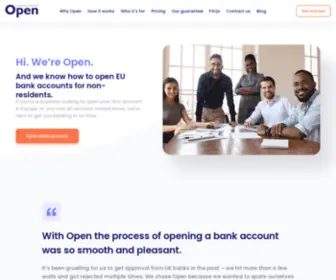 Openbankaccount.org(Global money transfers and international payment service by Open) Screenshot