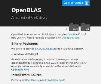 Openblas.net(An optimized BLAS library) Screenshot