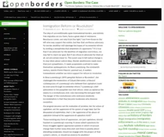Openborders.info(Making the case for open borders) Screenshot