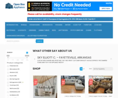 Openboxappliancenwa.com(Open Box Appliances) Screenshot