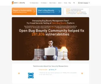 Openbugbounty.org(Free Bug Bounty Program and Coordinated Vulnerability Disclosure) Screenshot