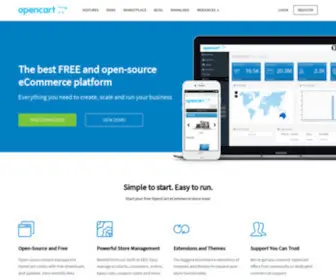 Opencart.com(A free shopping cart system. OpenCart) Screenshot