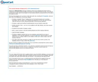 Opencart.org(Open Cart $title) Screenshot