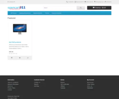 Opencart911.com(Opencart 911) Screenshot