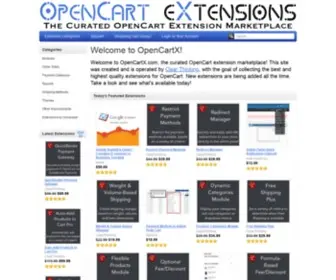 Opencartx.com(The Curated OpenCart Extension Marketplace) Screenshot