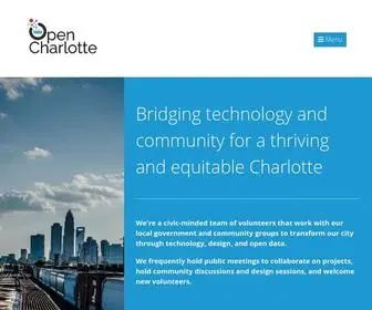 Opencharlotte.org(Civic Innovation in Charlotte) Screenshot