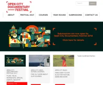 Opencitylondon.com(Open City Documentary Festival) Screenshot