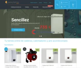 Openclima.com(Tienda de calderas y calentadores) Screenshot