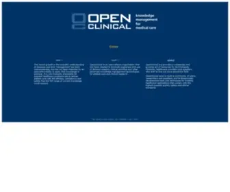 Openclinical.org(Healthcare technologies) Screenshot