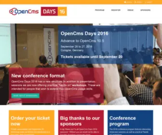 Opencms-Days.org(International OpenCms User Conference and Expo) Screenshot