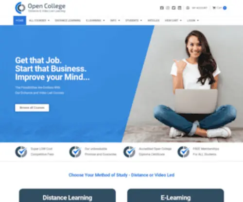 Opencollege.info(Distance Learning Courses) Screenshot